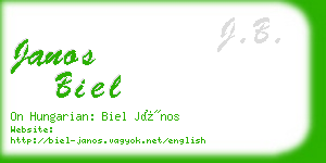 janos biel business card